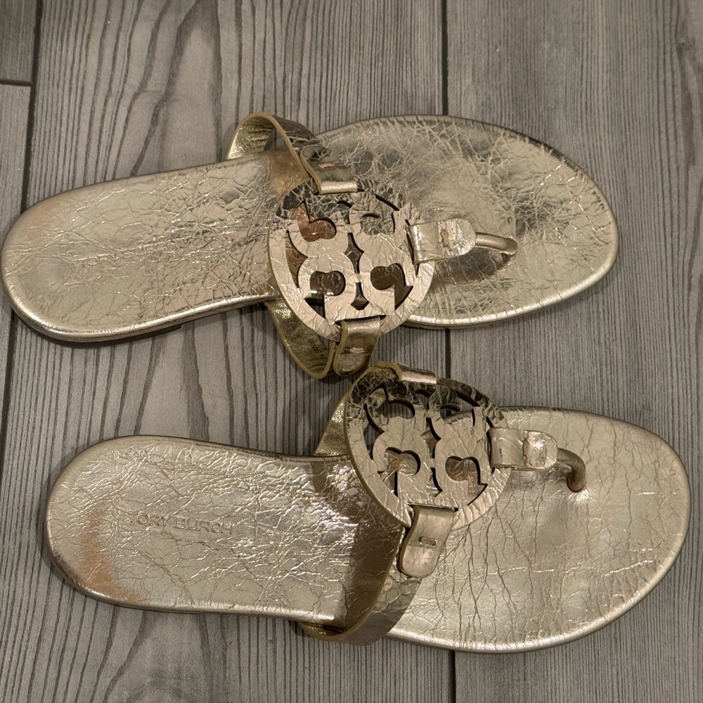 Tory Burch Gold Metallic Sandals
